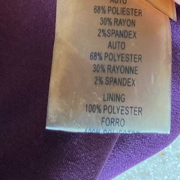 Vince Camuto Dress 8P Purple Sleeveless Beaded Black Bling - Picture 7 of 9